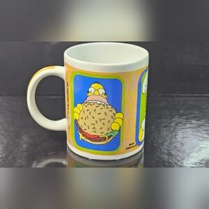Cartoon Character Mug with Orange and White Design
